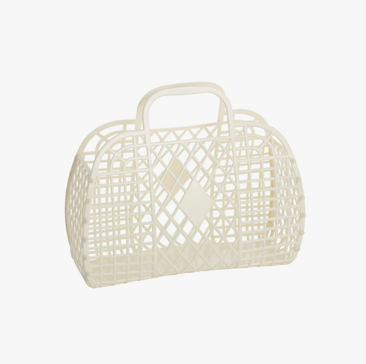 Small Retro Basket - Cream Purses + Totes Sun Jellies   