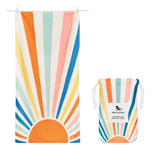 Stripes Go Wild Large Towel - Rising Sun Textiles Dock & Bay   