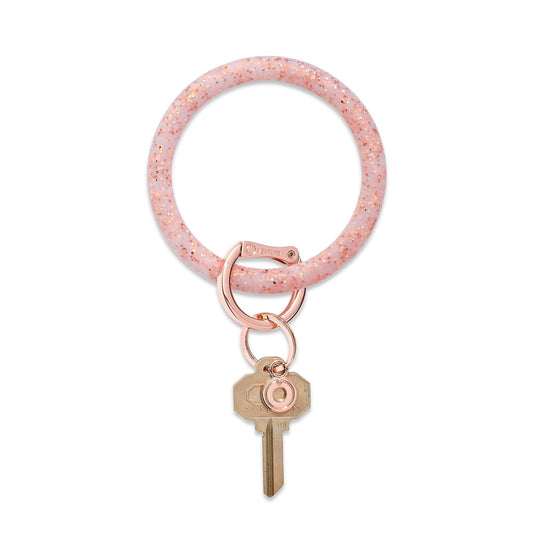 Silicone O-Ring - Rose Gold Confetti Key Rings O-Venture