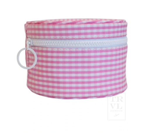 Roundup Jewel Case - Gingham Pink Kids Backpacks + Bags TRVL Design   