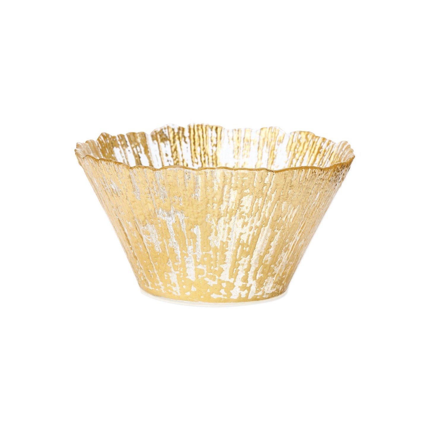 Rufolo Glass Gold Small Deep Bowl Home Decor Vietri   