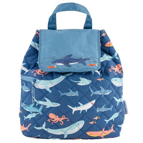 Small Quilted Backpack Accessories Stephen Joseph All Over Shark  