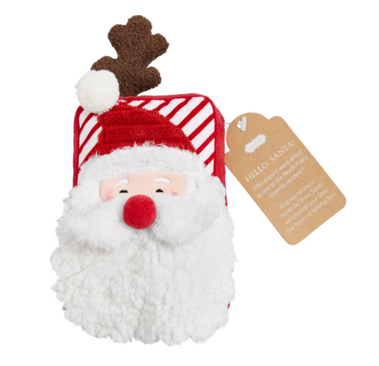 Plush Santa Phone Seasonal Mudpie   