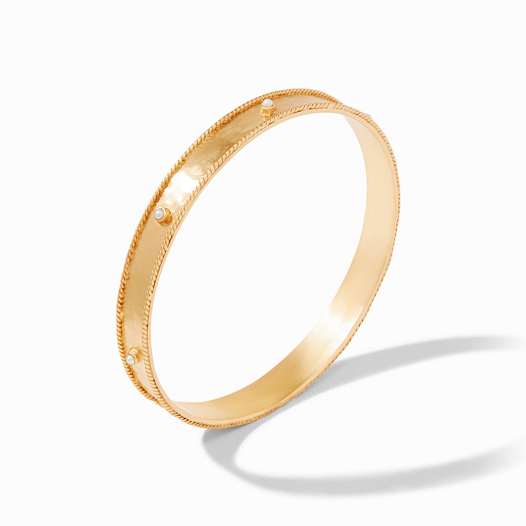 Savoy Bangle Gold Pearl - Large Women's Jewelry Julie Vos   