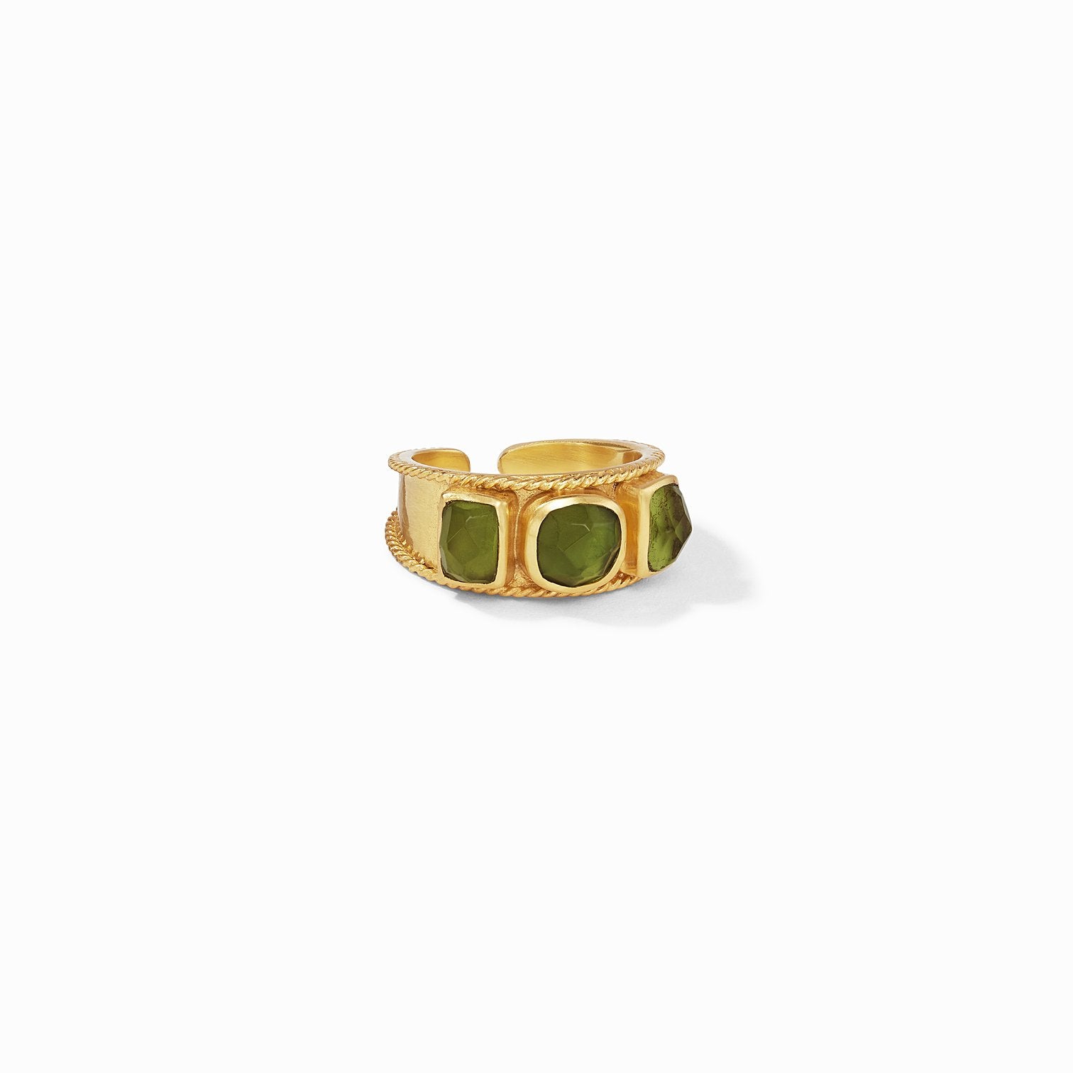 Savoy Ring Gold Iridescent Jade Green Size 6/7 Women's Jewelry Julie Vos   