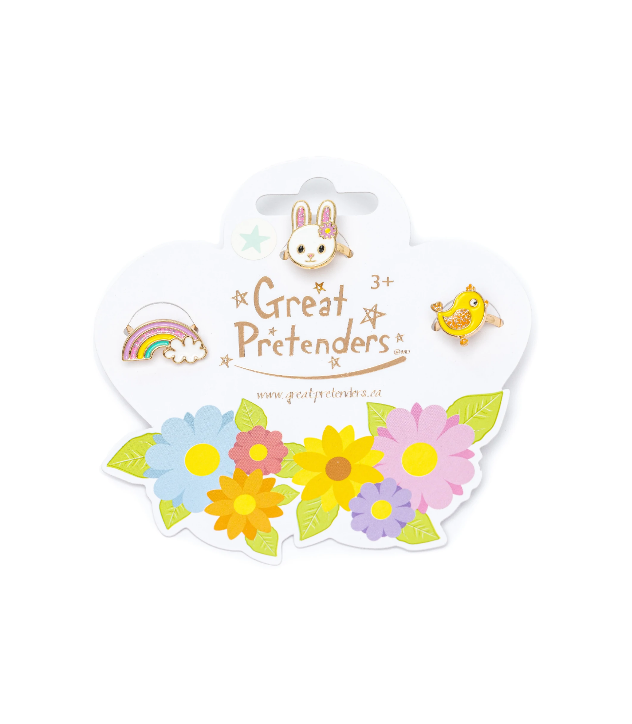 Spring Ring Bunny 3pc Set Kids Jewelry Great Pretenders   