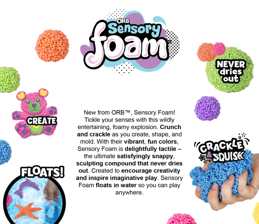 ORB™ Sensory Foam 3 Color Assortment Toys Orb Toys   