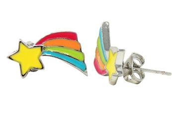 Rainbow Fantasy Stud Earrings Accessories Pink Poppy Red Shooting Star  