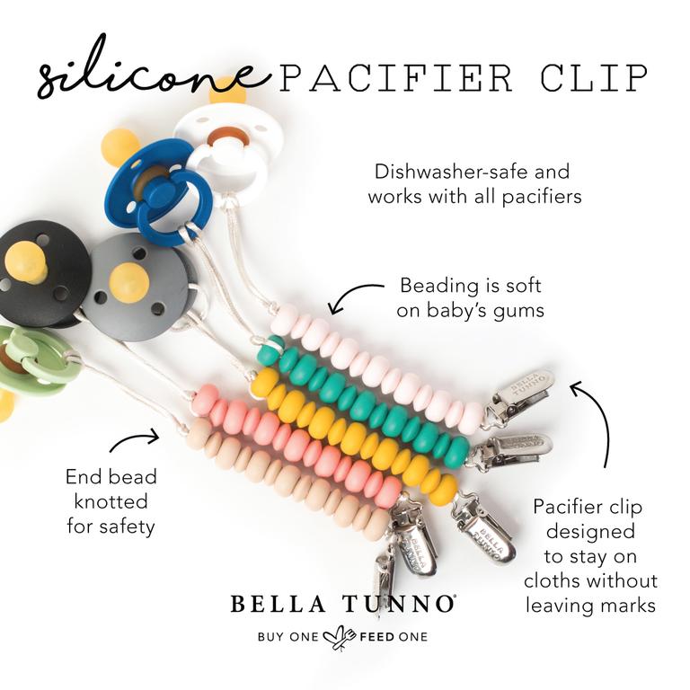 Black Marble Pacifier Clip Gifts Bella Tunno   