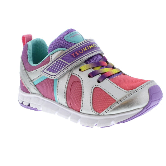 Rainbow - Silver/Lavender Girls Shoes Tsukihoshi   