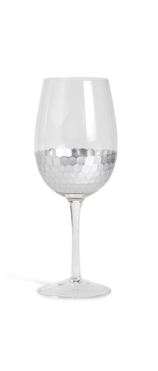 Silver Sparkle Wine Glass Gifts Two's Company   