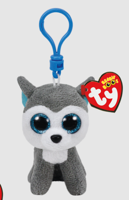 Slush Husky Grey Clip Plush Ty   