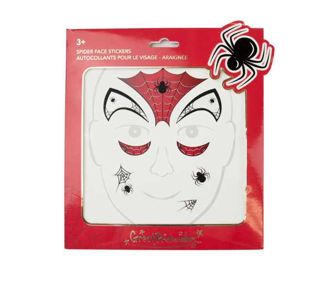 Spider Face Stickers Kids Misc Accessories Great Pretenders   