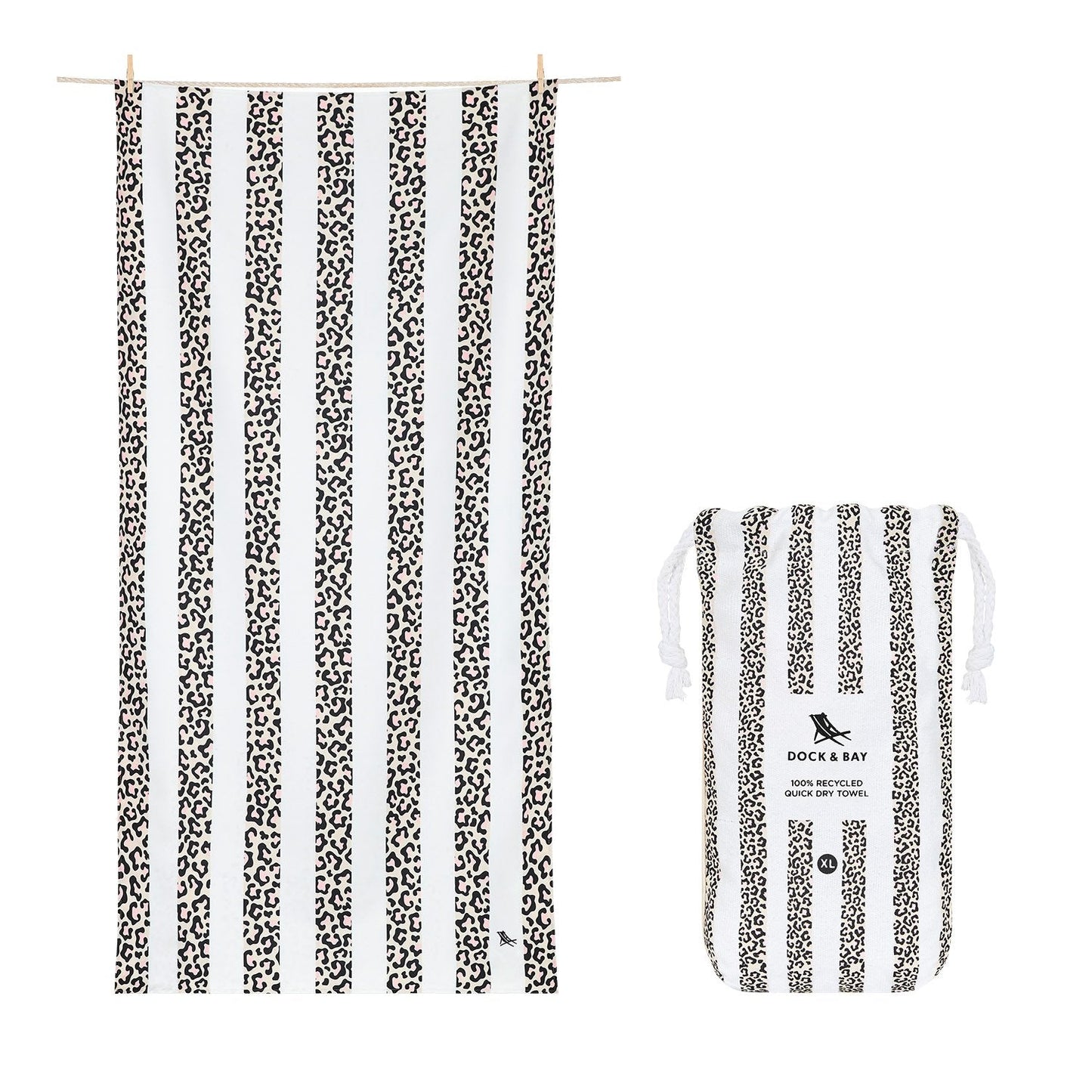 Animal Kingdom Collection XLarge Towel - Dashing Leopard Textiles Dock & Bay   