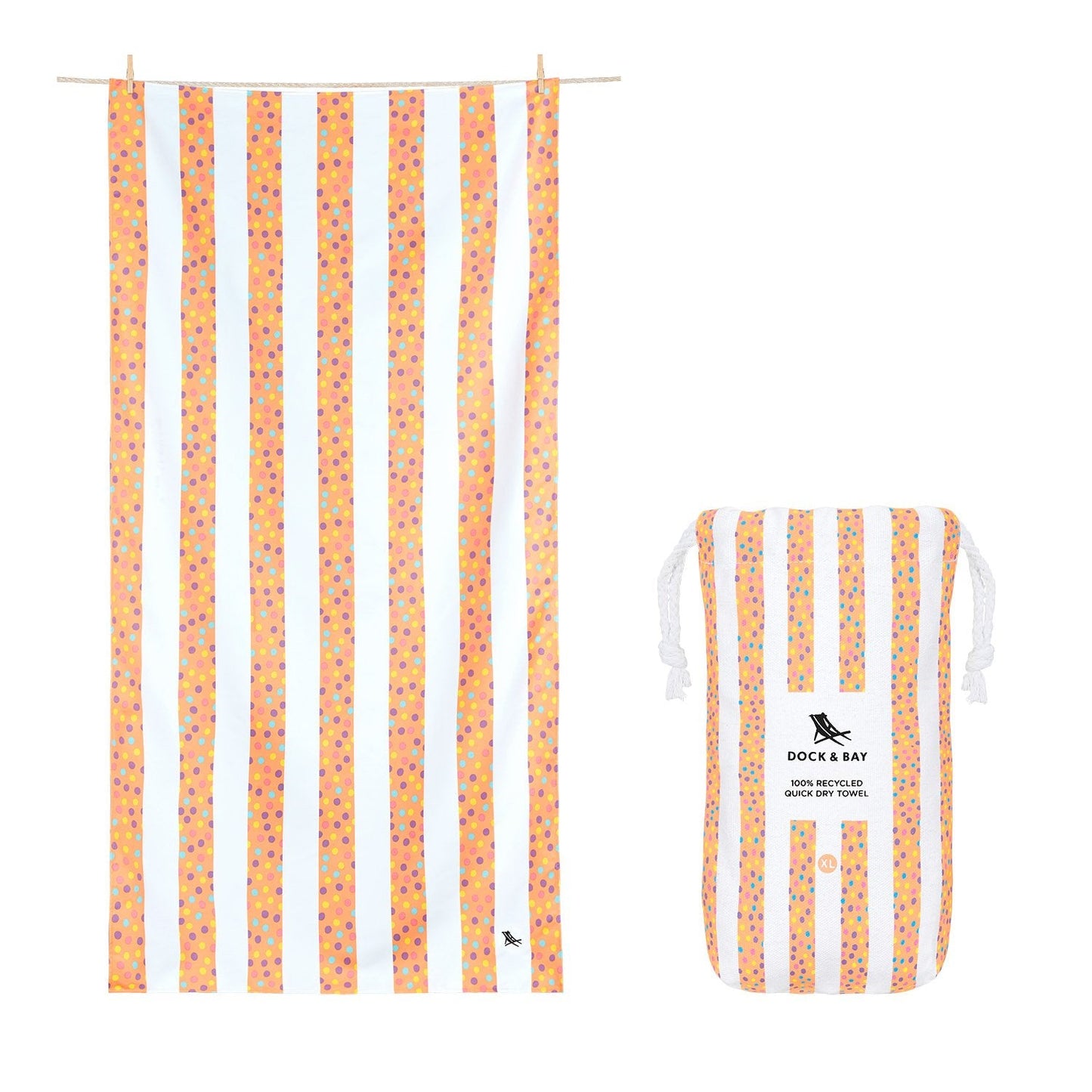Celebrations Collection XLarge Towel - Hundreds & Thousands Gifts Dock & Bay   