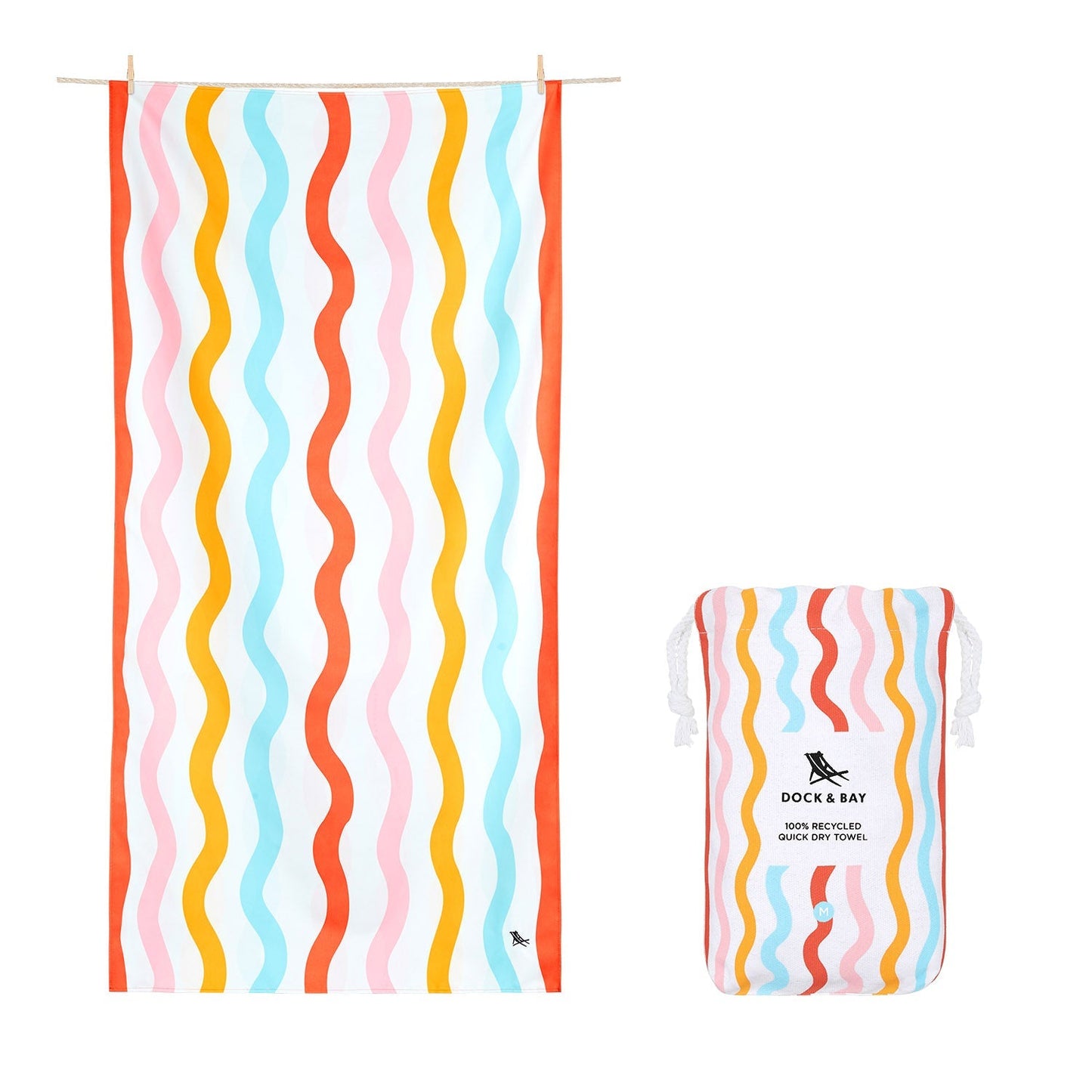 Kids Beach Towel - Squiggle Face Gifts Dock & Bay   
