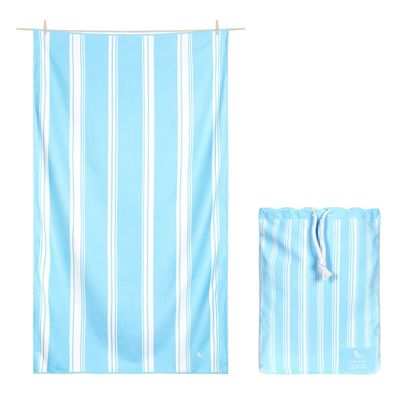 Quick Dry Small Hand Towel - Chamomile Blue Textiles Dock & Bay   