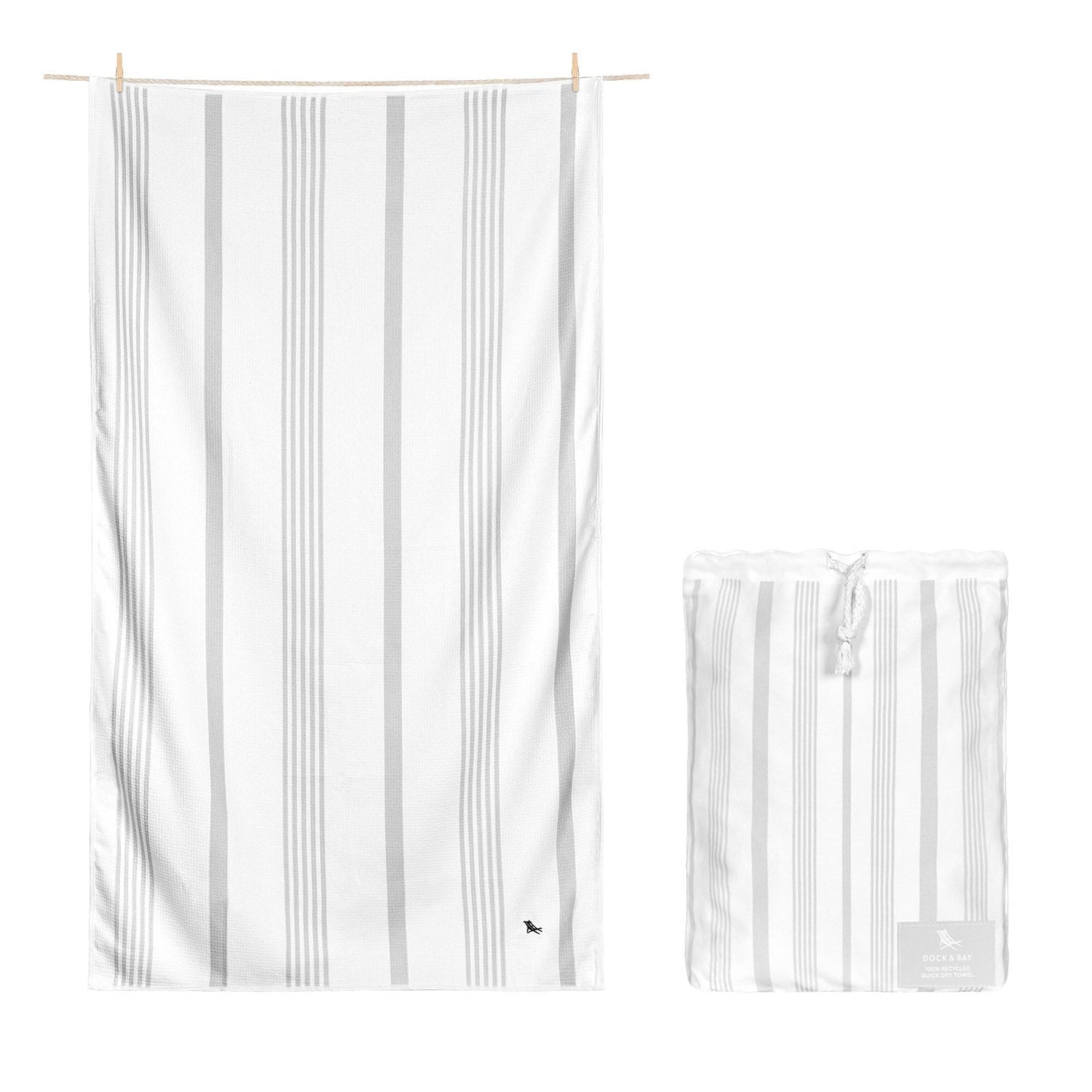 Quick Dry Small Hand Towel - Jasmine White Gifts Dock & Bay   
