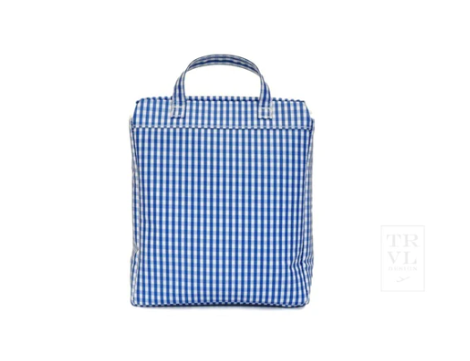 Take Away Insulated Bag - Gingham Royal Kids Backpacks + Bags TRVL Design   