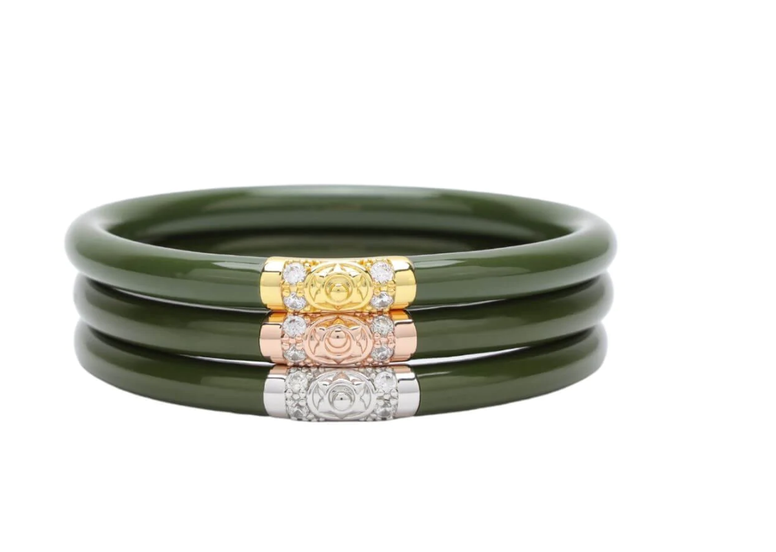 Jade Three Kings All Weather Bangles (Set of 3) - SM Bracelets Budha Girl   