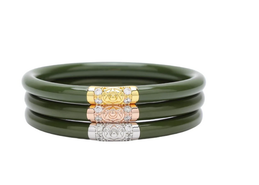 Jade Three Kings All Weather Bangles (Set of 3) - LG Bracelets Budha Girl   