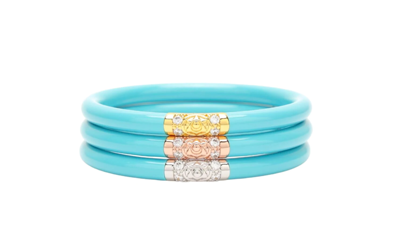 Turquoise Three Kings All Weather Bangles (Set of 3) - MD Women's Jewelry Budha Girl   