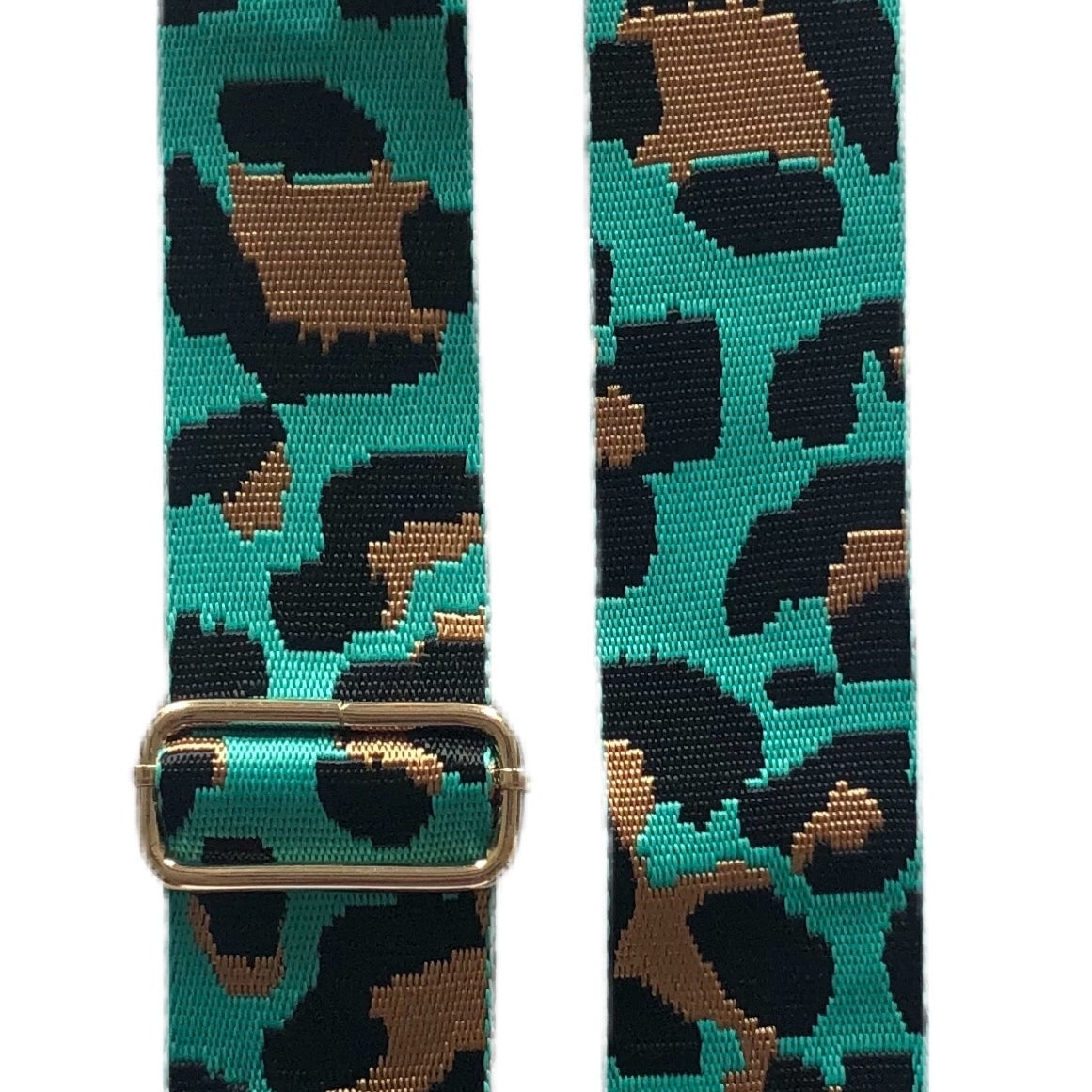 Turquoise Leopard 2" Adjustable Bag Strap Women's Accessories Ahdorned   