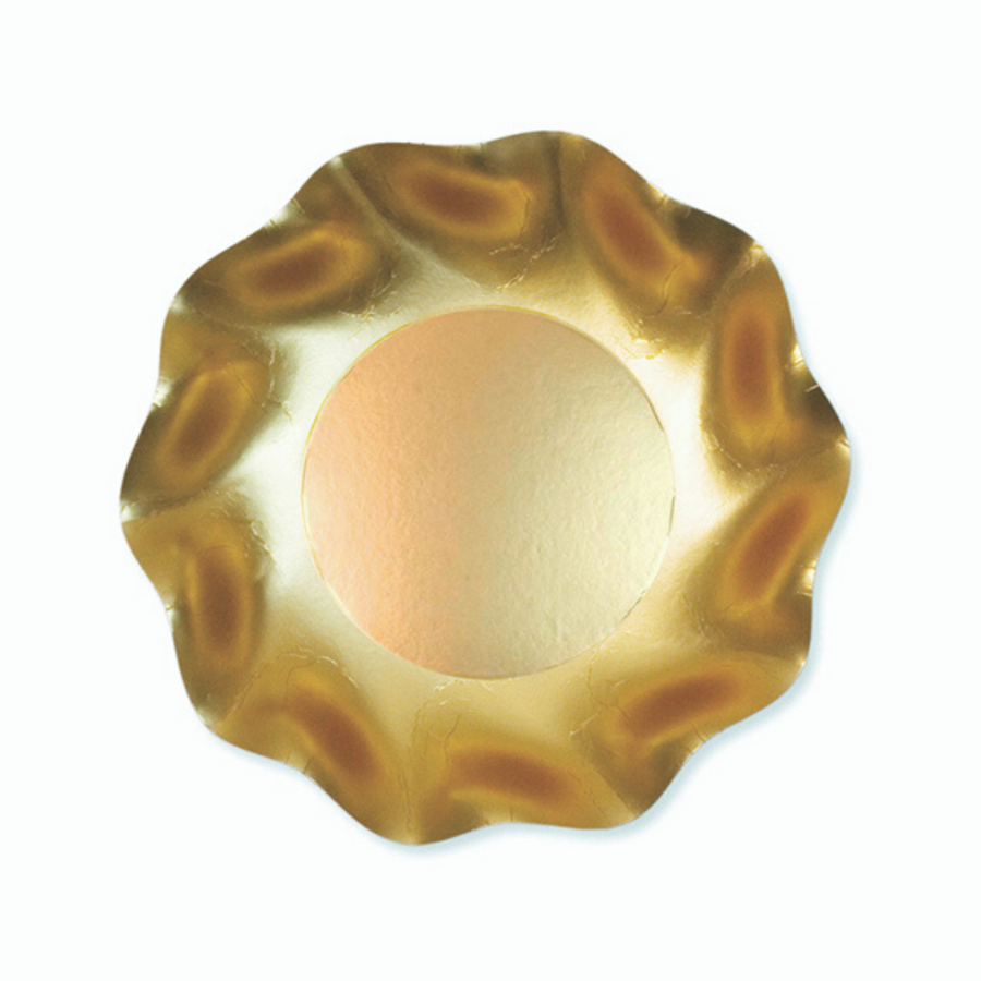 Wavy Gold Satin Appetizer/Dessert Bowl, 8pk Home Decor Sophistiplate   