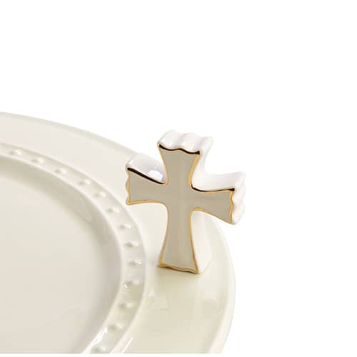 Nora Fleming Mini - White Cross Home Decor Nora Fleming   