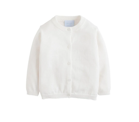 Essential Cardigan - White Girls Sweaters + Sweatshirts Little English   