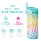 Wild Child Flip + Sip Slim Tumbler (12oz) Insulated Drinkware Swig   