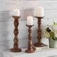 Wood Beaded Candlestick Home Decor Mudpie   