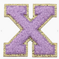 Stuck on You Large Chenille Glitter Varsity Letter Patch Misc Accessories Canvas X  