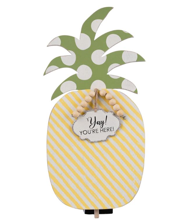 Yay! You're Here Pineapple Topper Home Decor Glory Haus   