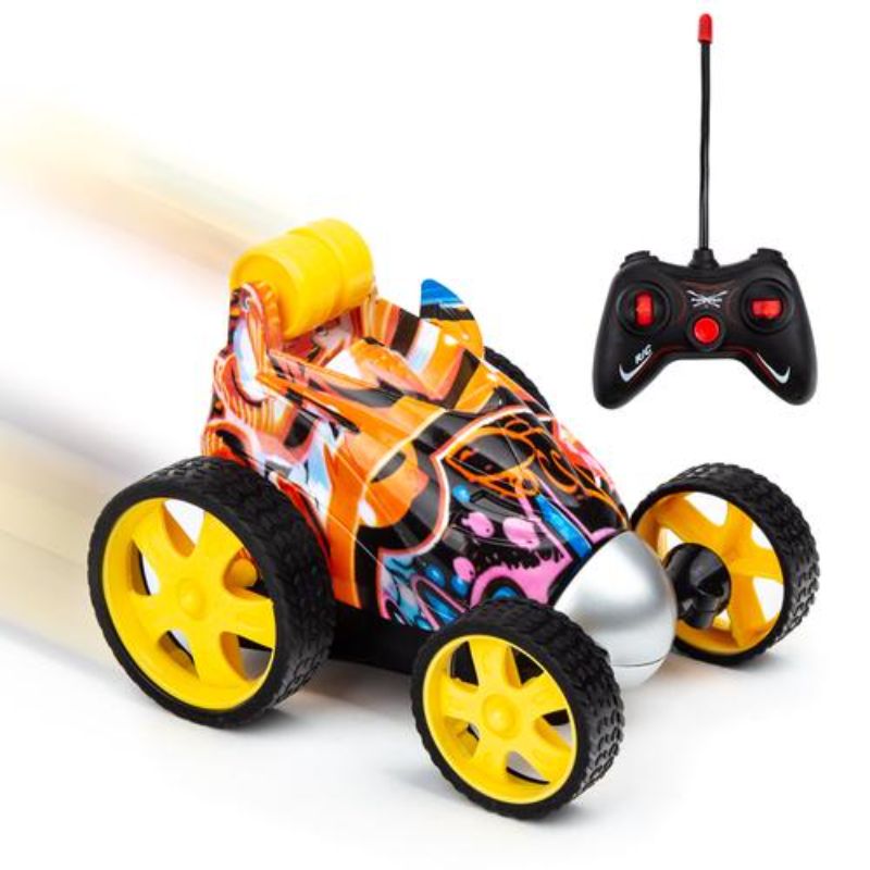 Mini Twist Stunt Remote Control Car Toys HST-RC Yellow  