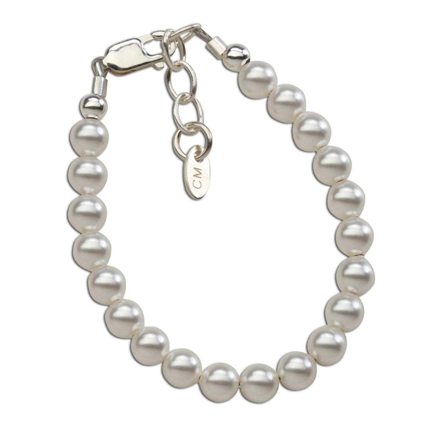 Serenity (0-12m) - Sterling Silver Pearl Baby & Children's Bracelet Kids Jewelry Cherished Moments   