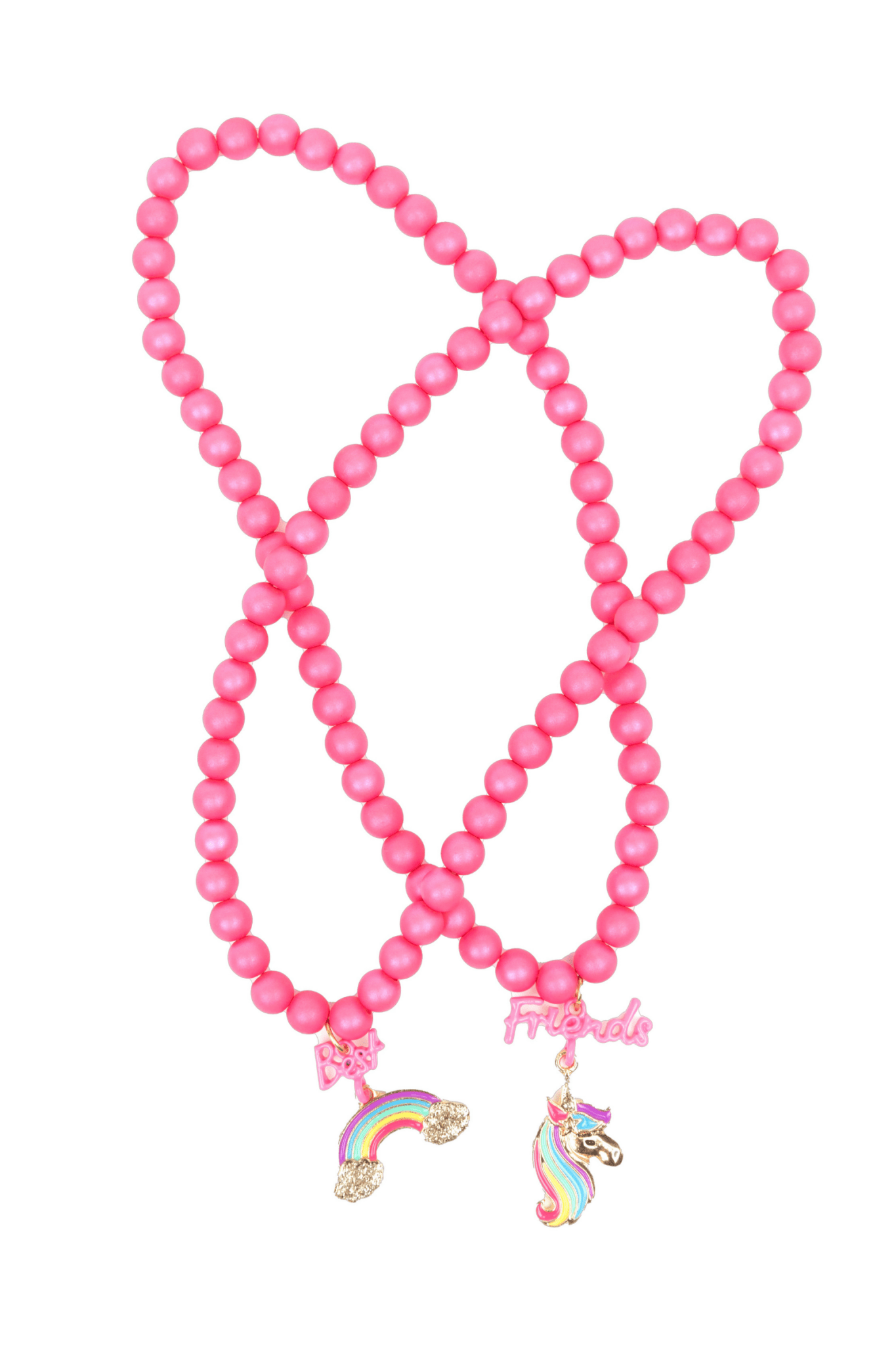Best Friends Rainbow Unicorn Necklace 2pc Kids Jewelry Great Pretenders