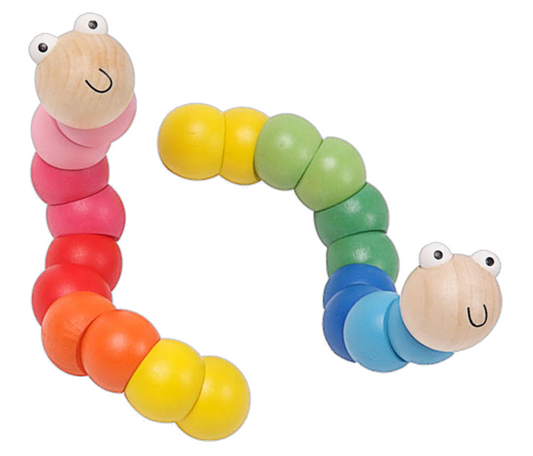 Wooden Twisty Worm Toys Baby Ganz   