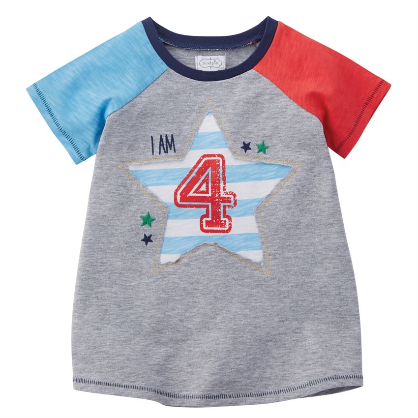 Boy Birthday Shirt Clothing Mudpie Four  
