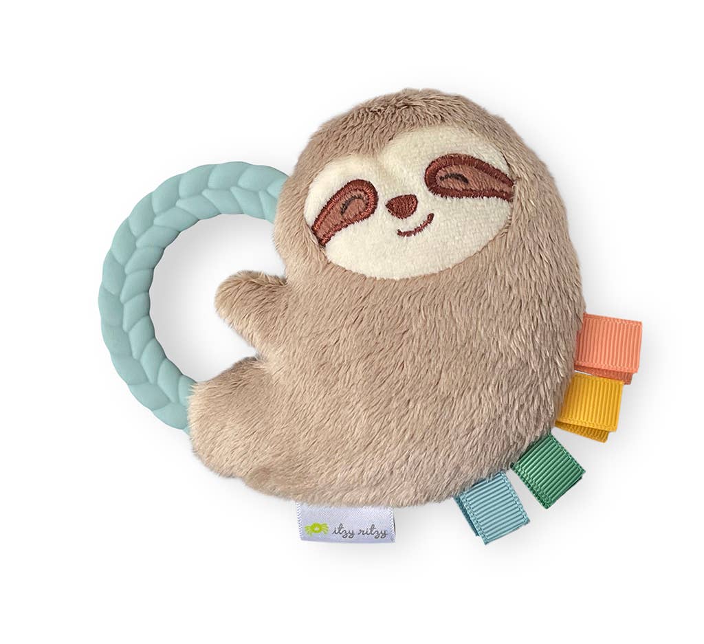 Sloth Ritzy Rattle Pal™ Plush Rattle Pal with Teether Baby Accessories Itzy Ritzy   