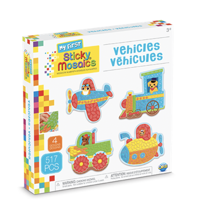 My First Sticky Mosaics® Vehicles Toys Orb Toys   