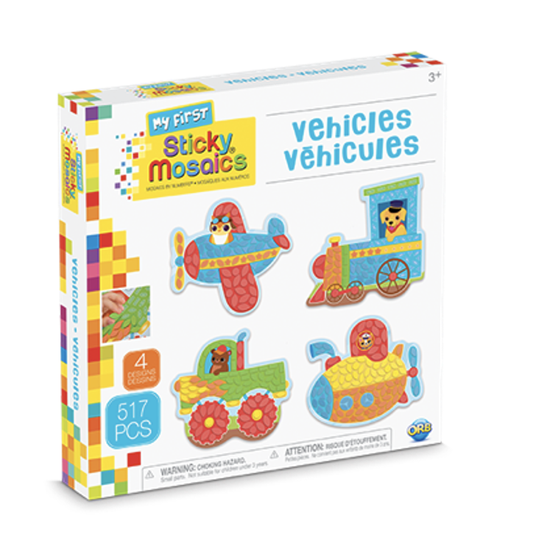 My First Sticky Mosaics® Vehicles Toys Orb Toys   