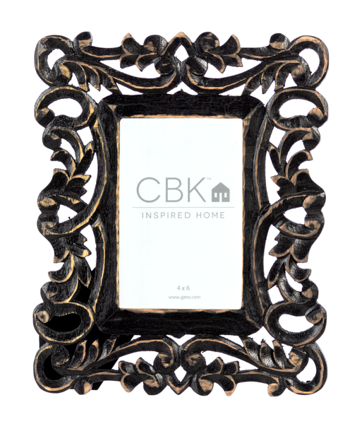 Carved Black Scroll Frame- 4x6 Home Decor Midwest-CBK   