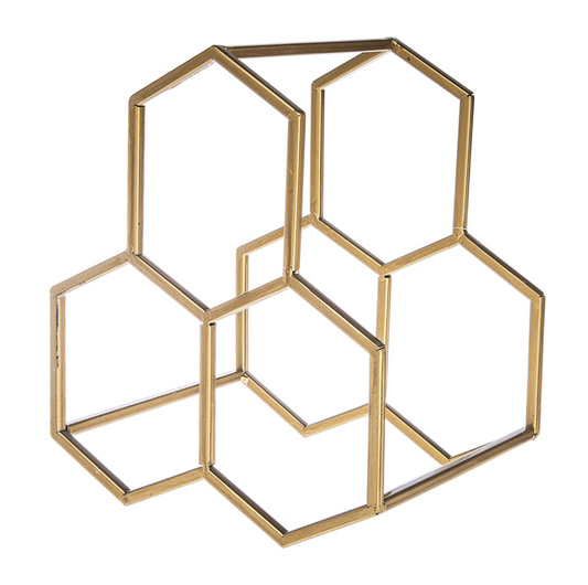 Honeycomb 3 Bottle Wine Holder Home Decor Midwest-CBK   