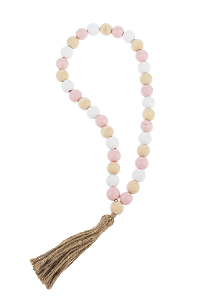 Pink & White Bead Loop Tassel Home Decor Midwest-CBK   