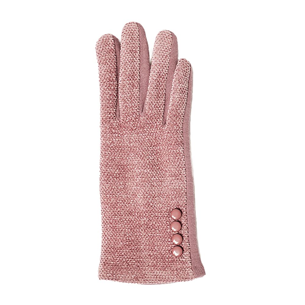 Chenille Glove - Pink Misc Accessories Top It Off   