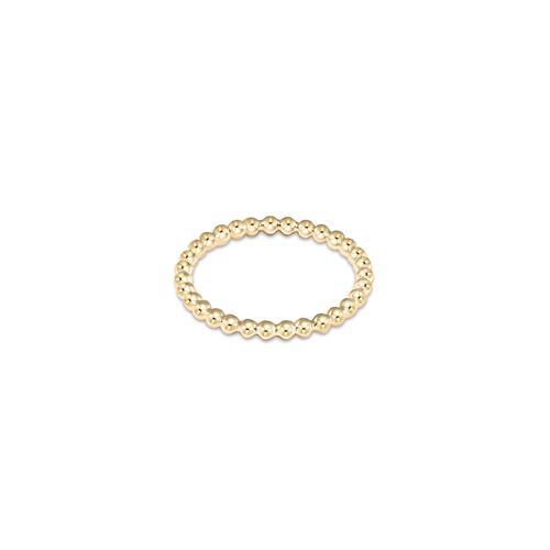 Classic Gold 2mm Bead Ring - Size 6 Rings enewton   