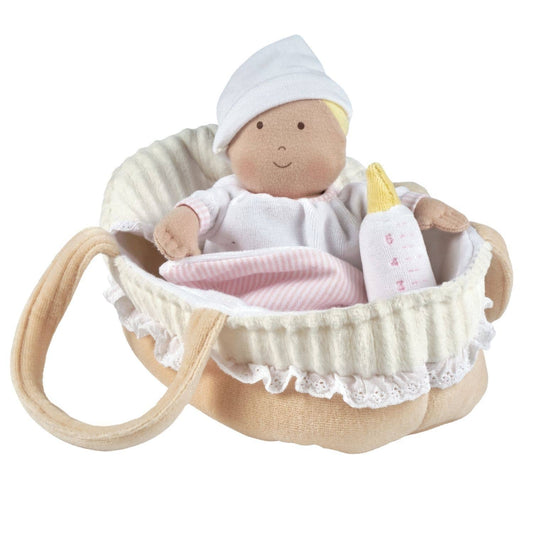 Carry Cot With Baby Grace , Bottle & Blanket Toys Tikiri Toys   