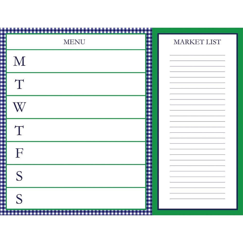 Meal Planner & Market List Notepad Gifts WH Hostess   