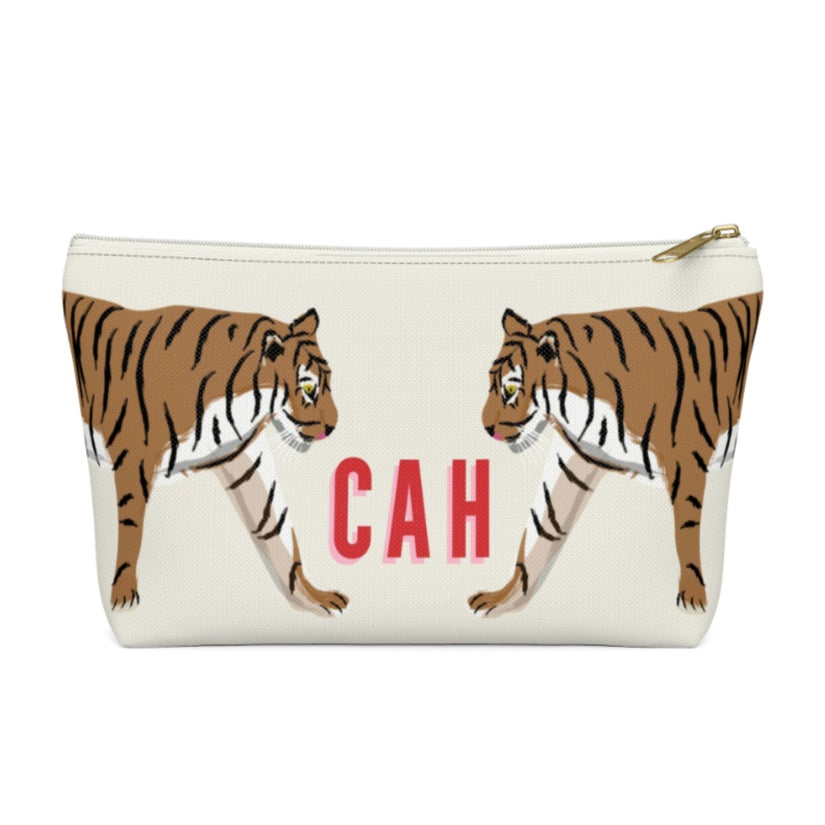 Large Zippered Pouch - Tiger Gifts Clairebella   